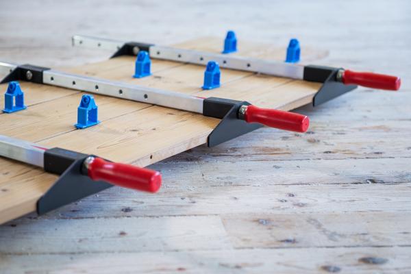 Terrace Board Clamp Standard - for efficient laying of decking | for pre-tensioning 5-7 rows of planks | especially suitable for curved planks | indispensable in modern decking construction